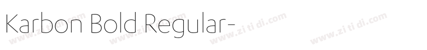 Karbon Bold Regular字体转换